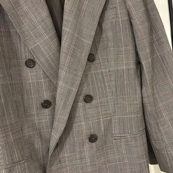 Ralph Lauren Glen Check Double-Breasted Wool Blazer - Picture 4 of 15